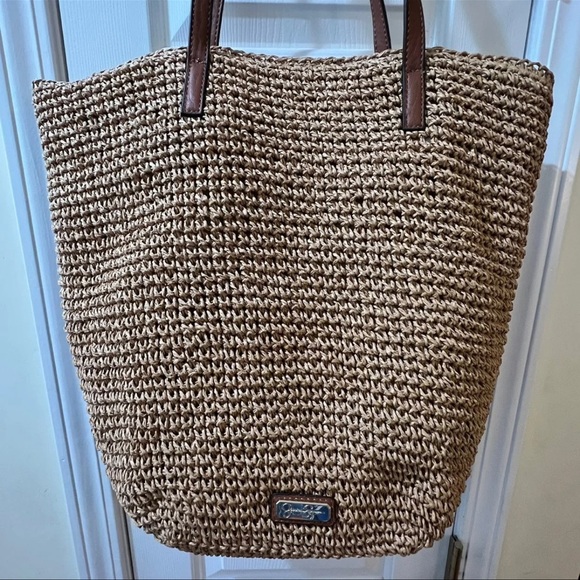 Jessica Simpson St. Pete Straw Tote - Toast Blue - Picture 3 of 12